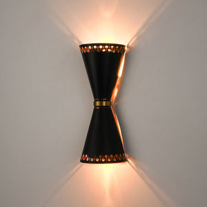 LightFixturesUSA - Vintage Up Down Hourglass Flush Mount Wall Light - Wall Sconce - 2 Packs - 