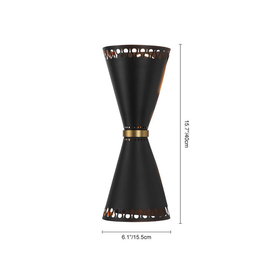 LightFixturesUSA - Vintage Up Down Hourglass Flush Mount Wall Light - Wall Sconce - 2 Packs - 