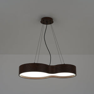 LightFixturesUSA-Violin Style 5CCT Dimmable LED Walnut Grain Pendant Light-Pendant Light-27.6 in-