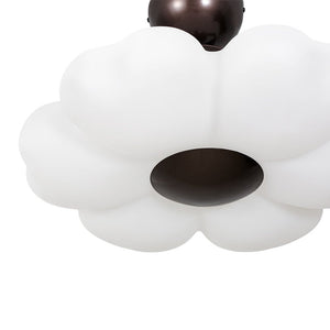 LightFixturesUSA - White Camellia Bloom Dimmable LED Semi Flush Mount Light - Ceiling Light - 19.7 in - 