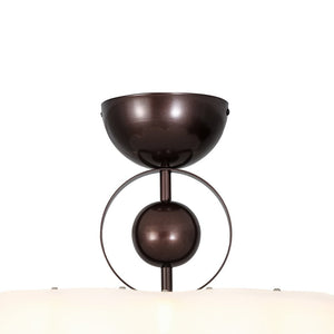 LightFixturesUSA - White Camellia Bloom Dimmable LED Semi Flush Mount Light - Ceiling Light - 19.7 in - 