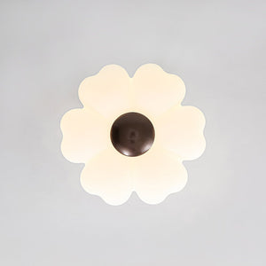 LightFixturesUSA - White Camellia Bloom Dimmable LED Semi Flush Mount Light - Ceiling Light - 19.7 in - 