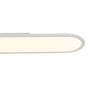 LightFixturesUSA - White Long Oval Warm Dimmable LED Semi Flush Mount - Ceiling Light - 35.4 in - 