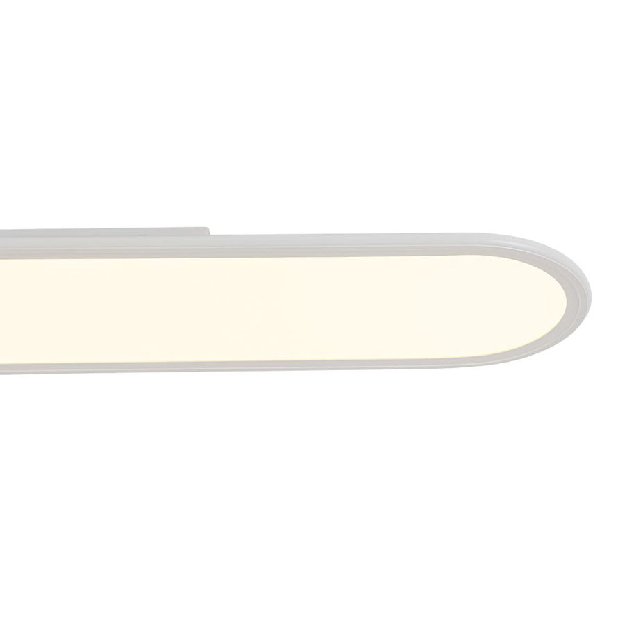 LightFixturesUSA - White Long Oval Warm Dimmable LED Semi Flush Mount - Ceiling Light - 35.4 in - 
