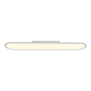LightFixturesUSA - White Long Oval Warm Dimmable LED Semi Flush Mount - Ceiling Light - 35.4 in - 
