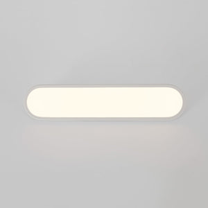 LightFixturesUSA - White Long Oval Warm Dimmable LED Semi Flush Mount - Ceiling Light - 35.4 in - 