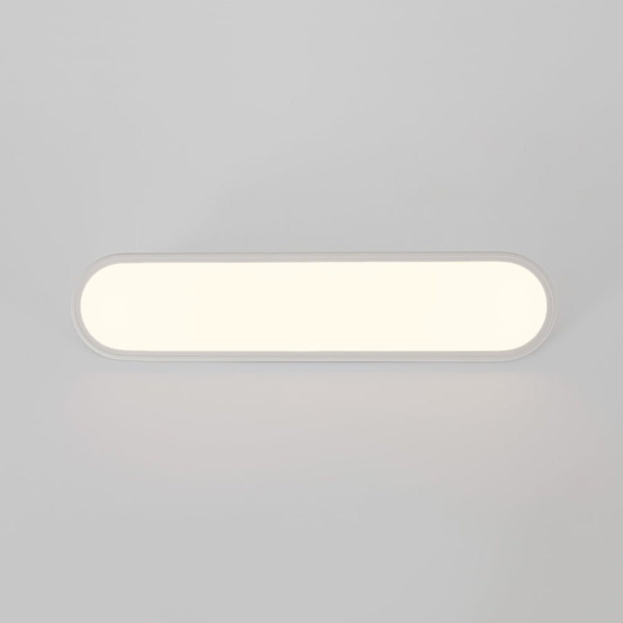 LightFixturesUSA - White Long Oval Warm Dimmable LED Semi Flush Mount - Ceiling Light - 35.4 in - 