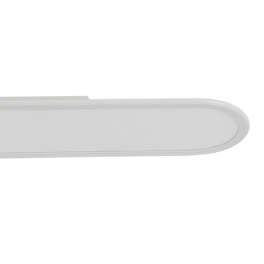LightFixturesUSA - White Long Oval Warm Dimmable LED Semi Flush Mount - Ceiling Light - 35.4 in - 