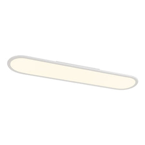 LightFixturesUSA - White Long Oval Warm Dimmable LED Semi Flush Mount - Ceiling Light - 35.4 in - 