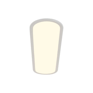 LightFixturesUSA - White Long Oval Warm Dimmable LED Semi Flush Mount - Ceiling Light - 35.4 in - 