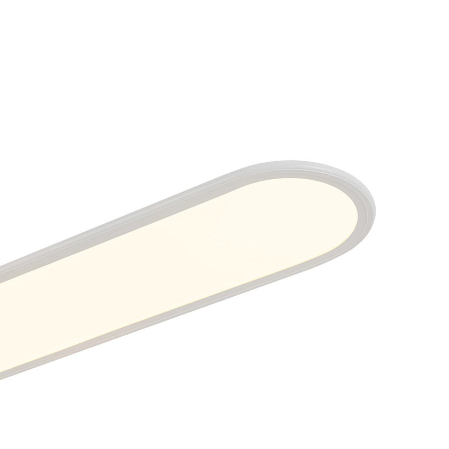 LightFixturesUSA - White Long Oval Warm Dimmable LED Semi Flush Mount - Ceiling Light - 35.4 in - 