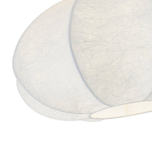 LightFixturesUSA - White Silk Scalloped Cage Flush Mount Ceiling Light - Ceiling Light - 19.3 in - 