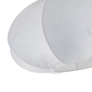 LightFixturesUSA - White Silk Scalloped Cage Flush Mount Ceiling Light - Ceiling Light - 19.3 in - 
