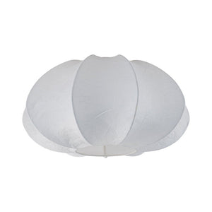 LightFixturesUSA - White Silk Scalloped Cage Flush Mount Ceiling Light - Ceiling Light - 19.3 in - 