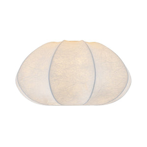 LightFixturesUSA - White Silk Scalloped Cage Flush Mount Ceiling Light - Ceiling Light - 19.3 in - 