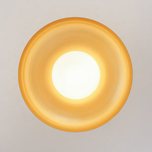 LightFixturesUSA - Wide Iron Dome Dimmable LED Semi Flush Ceiling Light - Ceiling Light - Brass - 