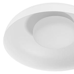 LightFixturesUSA - Wide Iron Dome Dimmable LED Semi Flush Ceiling Light - Ceiling Light - White - 