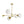 Load image into Gallery viewer, LightFixturesUSA - Wind - Vane Tiered 3 - Light Opal Glass Globe Sputnik Chandelier - Chandelier - Brass - 
