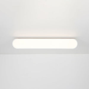 LightFixturesUSA - Wood Accent Oval Dimmable LED Flush Mount Ceiling Light - Ceiling Light - White - 