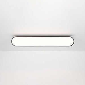 LightFixturesUSA - Wood Accent Oval Dimmable LED Flush Mount Ceiling Light - Ceiling Light - White - 