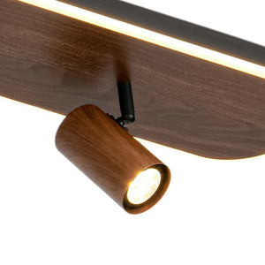 LightFixturesUSA - Wood Oval LED Adjustable Spotlight Ceiling Track Light - Ceiling Light - Oak - 