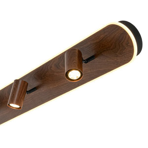 LightFixturesUSA - Wood Oval LED Adjustable Spotlight Ceiling Track Light - Ceiling Light - Oak - 