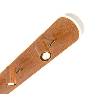 LightFixturesUSA - Wood Oval LED Adjustable Spotlight Ceiling Track Light - Ceiling Light - Oak - 
