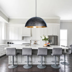 Oversized Metal Dome Pendant Light