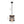 1-Light Square Wood Pendant Light