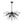 10-Light Geometric Sputnik Sunburst Chandelier