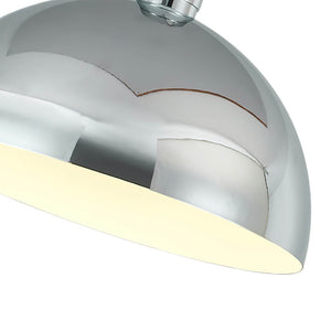 Adjustable Chrome Dome Pendant Light