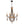 Antique Wood Beaded Empire Chandelier