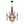 Antique Wood Beaded Empire Chandelier