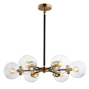 Black and Brass Mid-century Sputnik Chandelier