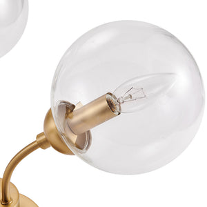 Brass 3-Light Globe Ceiling Light