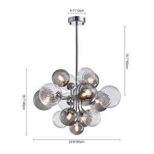 Cluster Glass Globe Bubble Chandelier 23.6"/31.5" Wide Large Chandelier