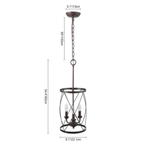 Farmhouse Metal Cylinder Pendant Light