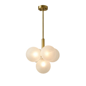 (OpenBox) Frosted Ribbed Glass Bubble Chandelier