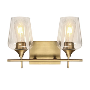 Mid-century Glass Double Wall Sconce