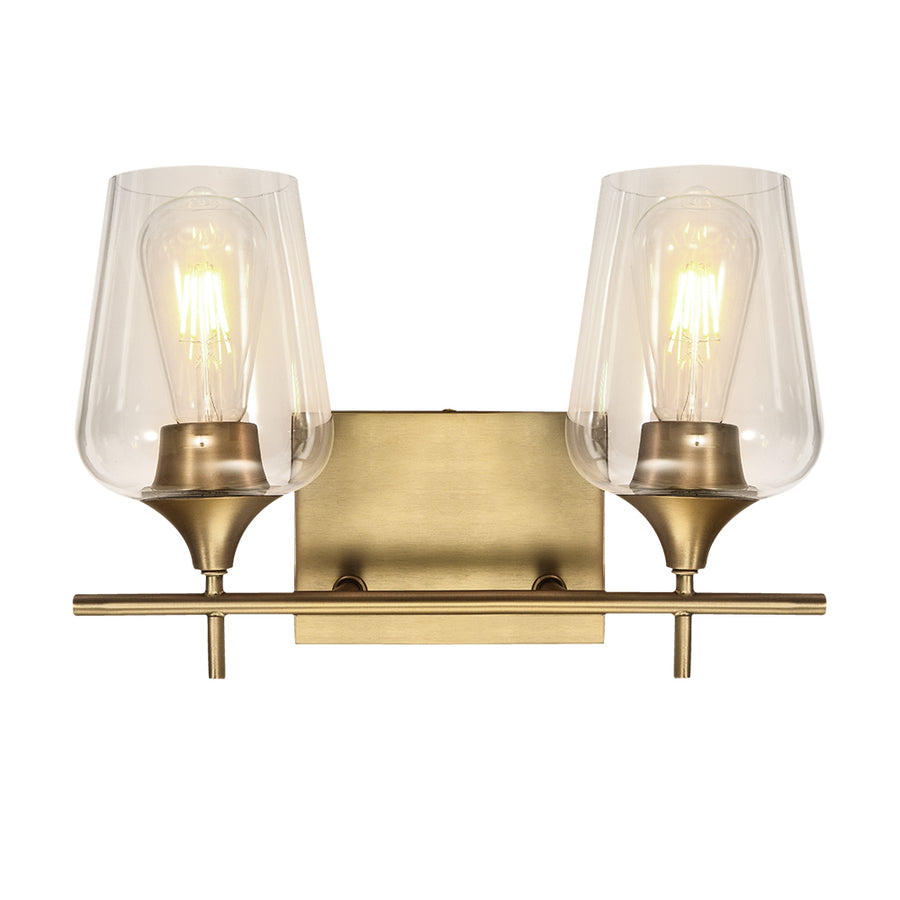 Mid-century Glass Double Wall Sconce