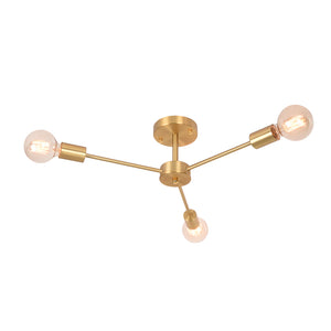 Mid-century Modern Brass Sputnik Chandelier