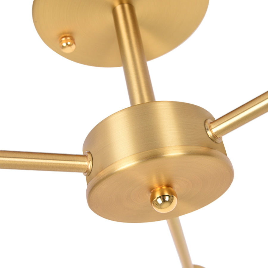 Mid-century Modern Brass Sputnik Chandelier