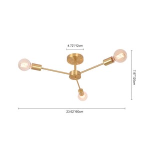 Mid-century Modern Brass Sputnik Chandelier