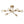 Mid-century Sputnik Semi Flush Mount Brass Chandelier