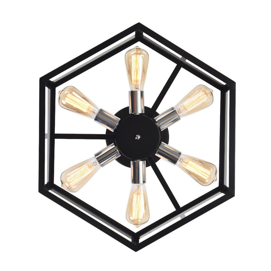 Modern Black Geometric Ceiling Light