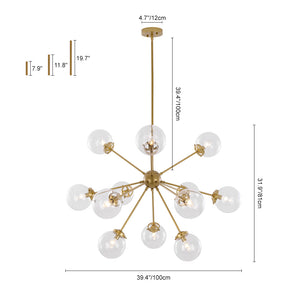 Modern Sphere 12-light Sputnik Chandelier