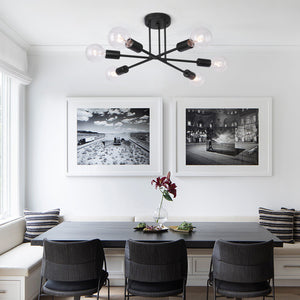 Semi Flush 6-light Sputnik Chandelier