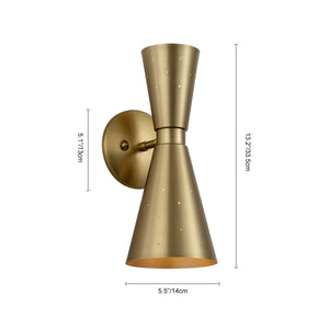 Starry 2-Light Hourglass Wall Sconce