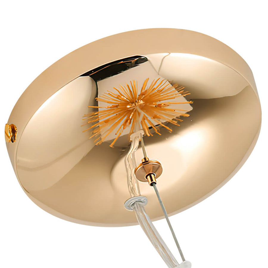Gold Sputnik Sphere Sunburst Chandelier