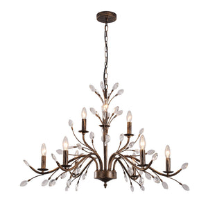 Vintage Antique Crystal Floral Chandelier